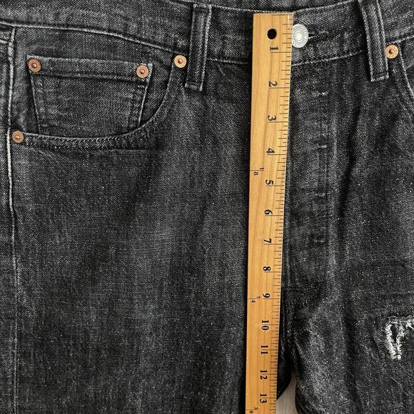 Levi’s 501 Jeans White Oak Cone Denim Men’s Size 34x32 (34x29)Button Fly Patched - Picture 6 of 14